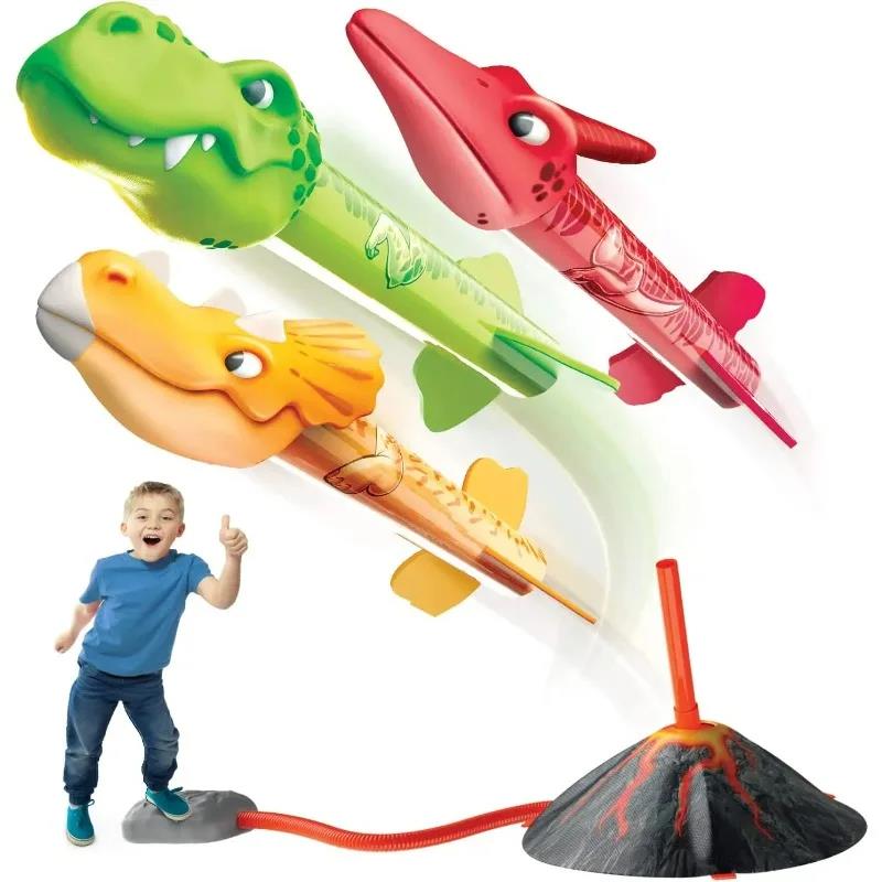Kids Toys Horse - Flying Dinosaur Rocket Launcher Outdoor Kids