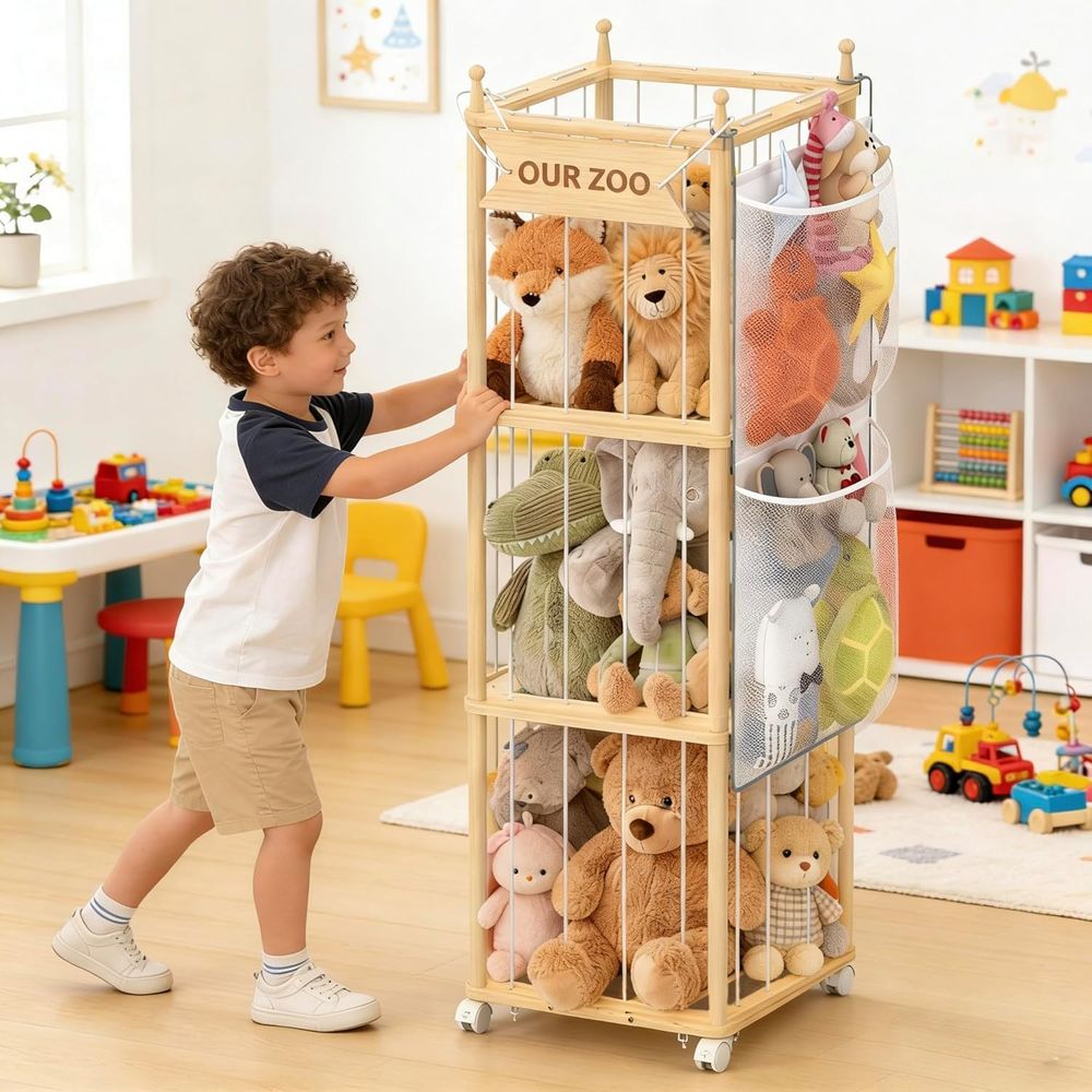 Kids & Toys Expo Saudi Arabia - Animal Storage, Wooden Zoo Toy Organizer