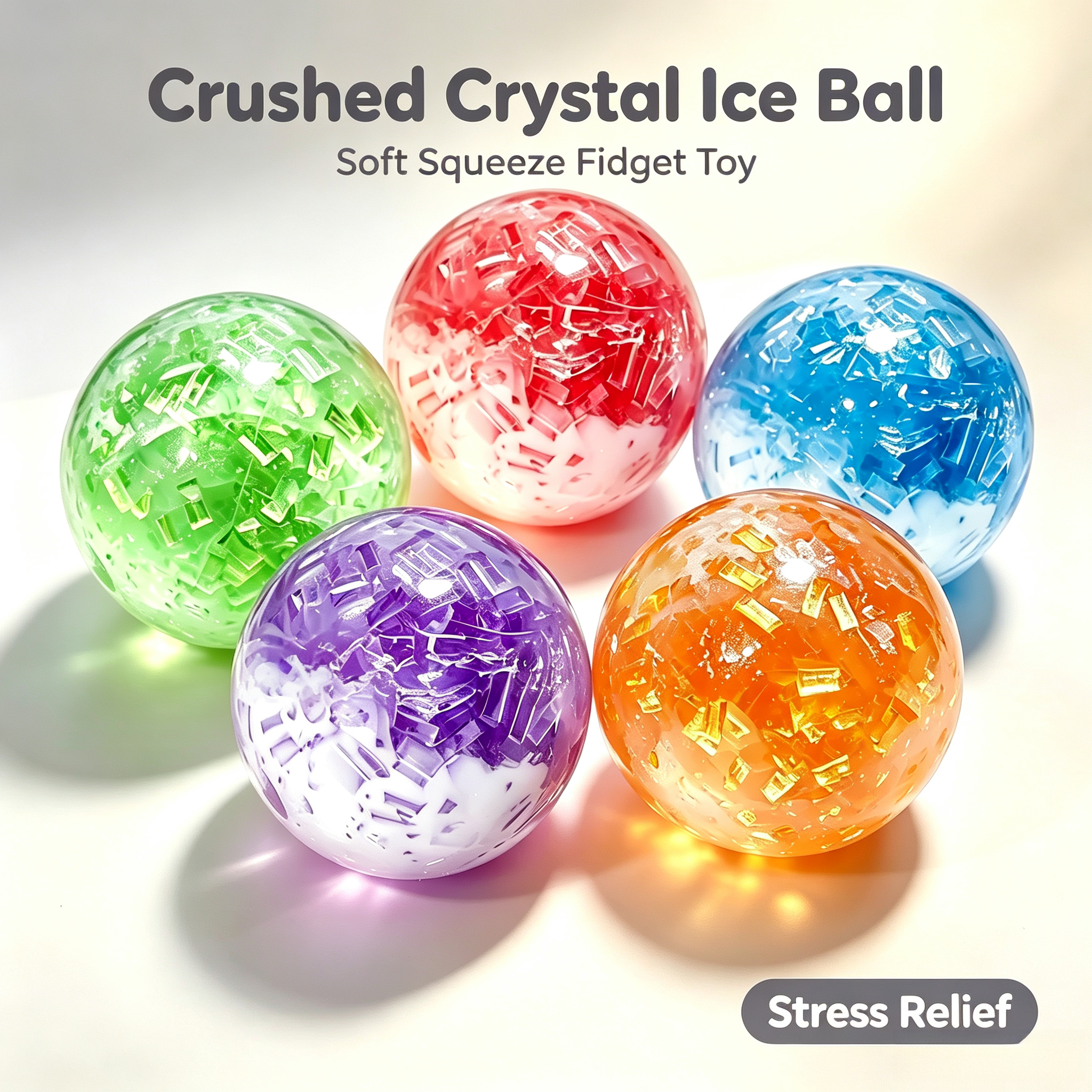 Kids & Toys Expo Saudi Arabia - Crushed Crystal Ice Squeeze Ball Soft