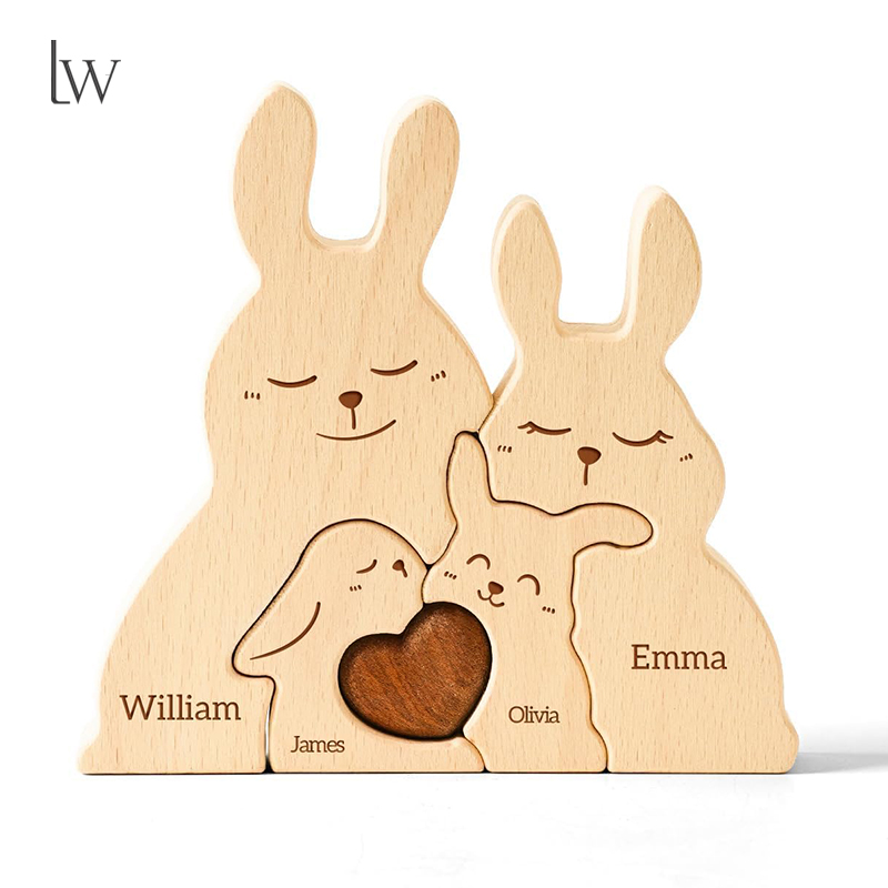 Wooden Bunny Family Puzzles Pe - Kids Toys Names incelemesi ve fiyatı