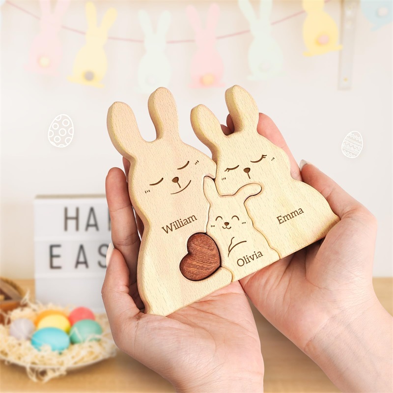 Wooden Bunny Family Puzzles Pe - Kids Toys Names incelemesi ve fiyatı