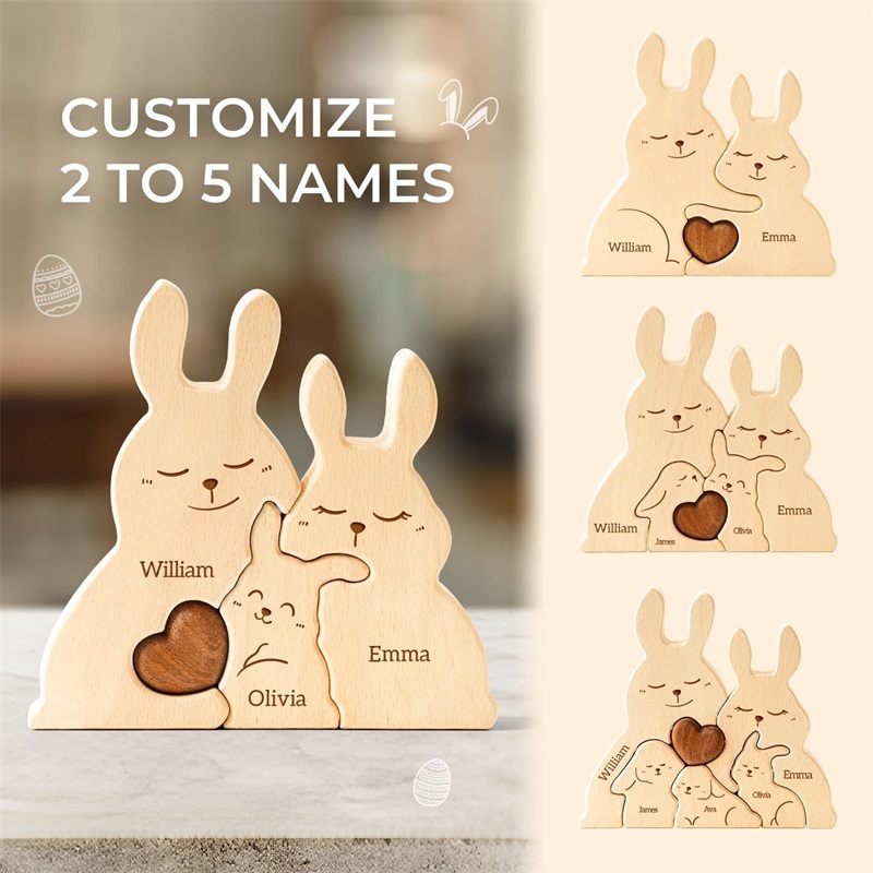 Wooden Bunny Family Puzzles Pe - Kids Toys Names incelemesi ve fiyatı