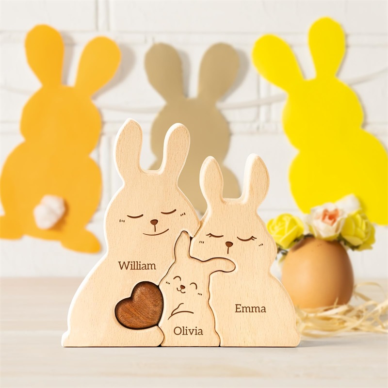 Wooden Bunny Family Puzzles Pe - Kids Toys Names incelemesi ve fiyatı
