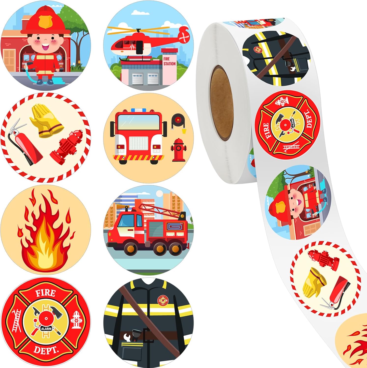 500Pcs Police Stickers Firefig - Kids Toys Names incelemesi ve fiyatı
