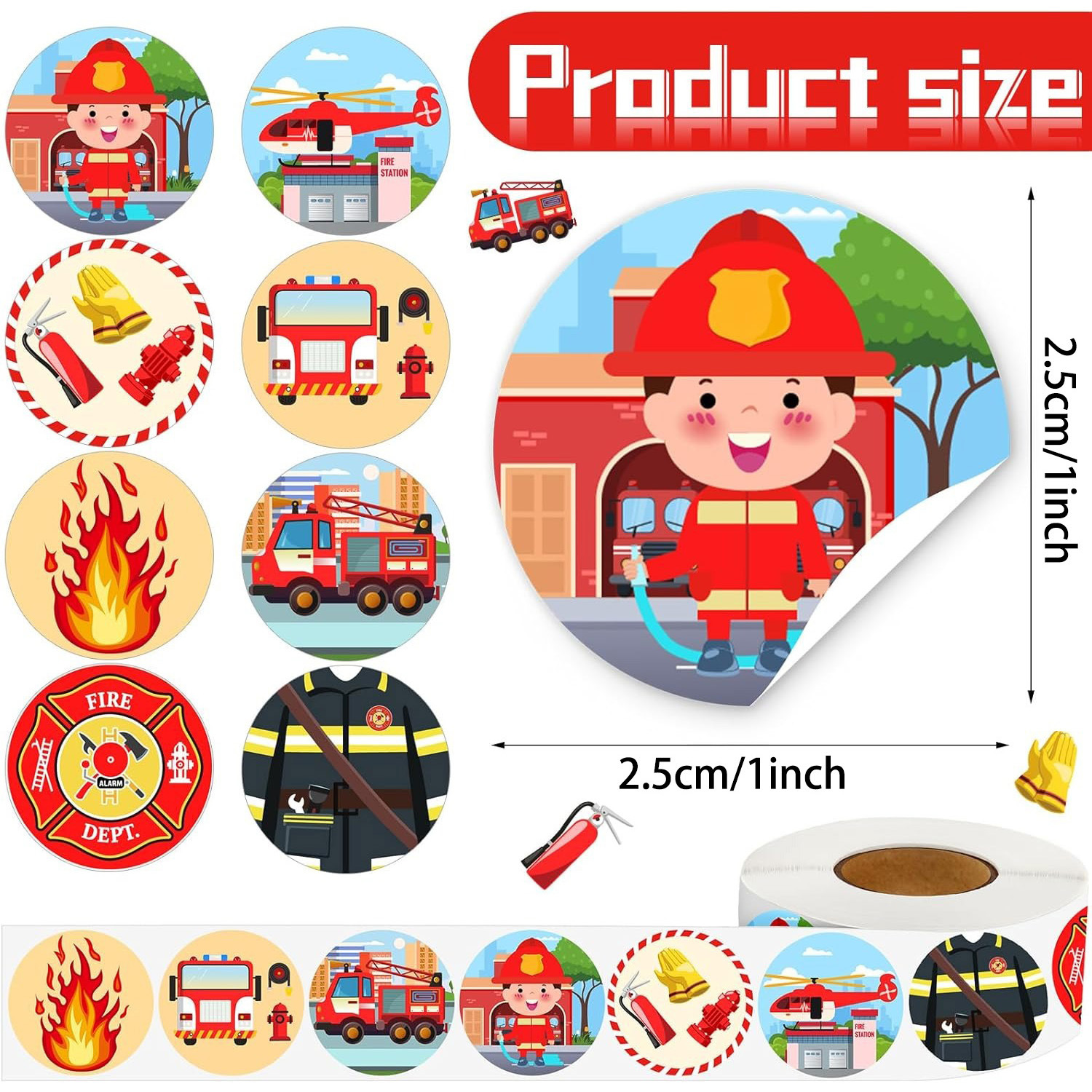 500Pcs Police Stickers Firefig - Kids Toys Names incelemesi ve fiyatı