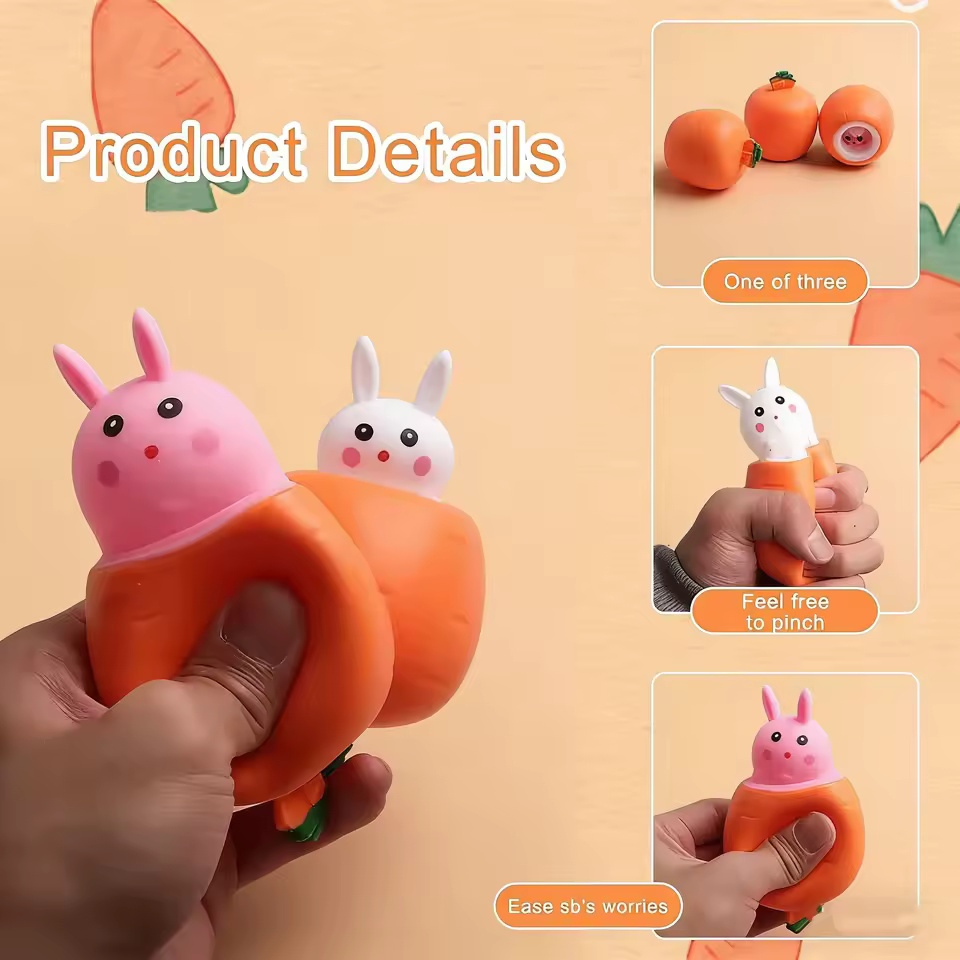 Cute Carrot Rabbit Squeeze Toy - Kids Toys Unique incelemesi ve fiyatı