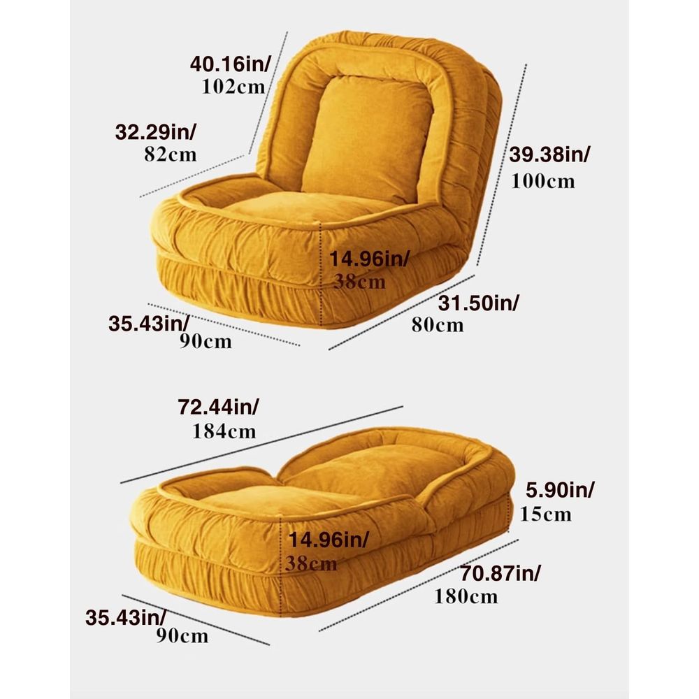Foldable Lazy Sofa Bed Floor C - Kids & Toys Expo Saudi Arabia incelemesi ve fiyatı