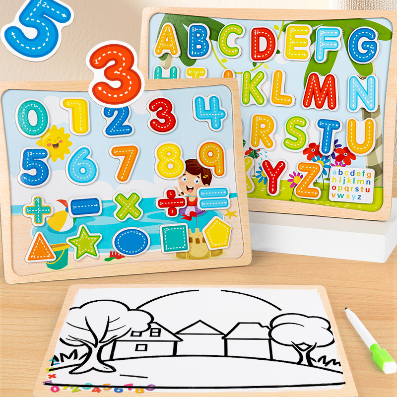 2-In-1 Magnetic Puzzle Board - - Magnetic Drawing Board incelemesi ve fiyatı