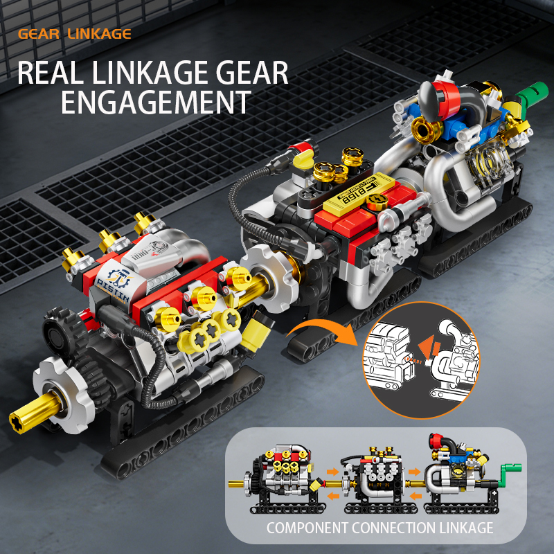 Mini Engine 2/3/4/6/8 Cylinder - Kids Toys Blocks incelemesi ve fiyatı
