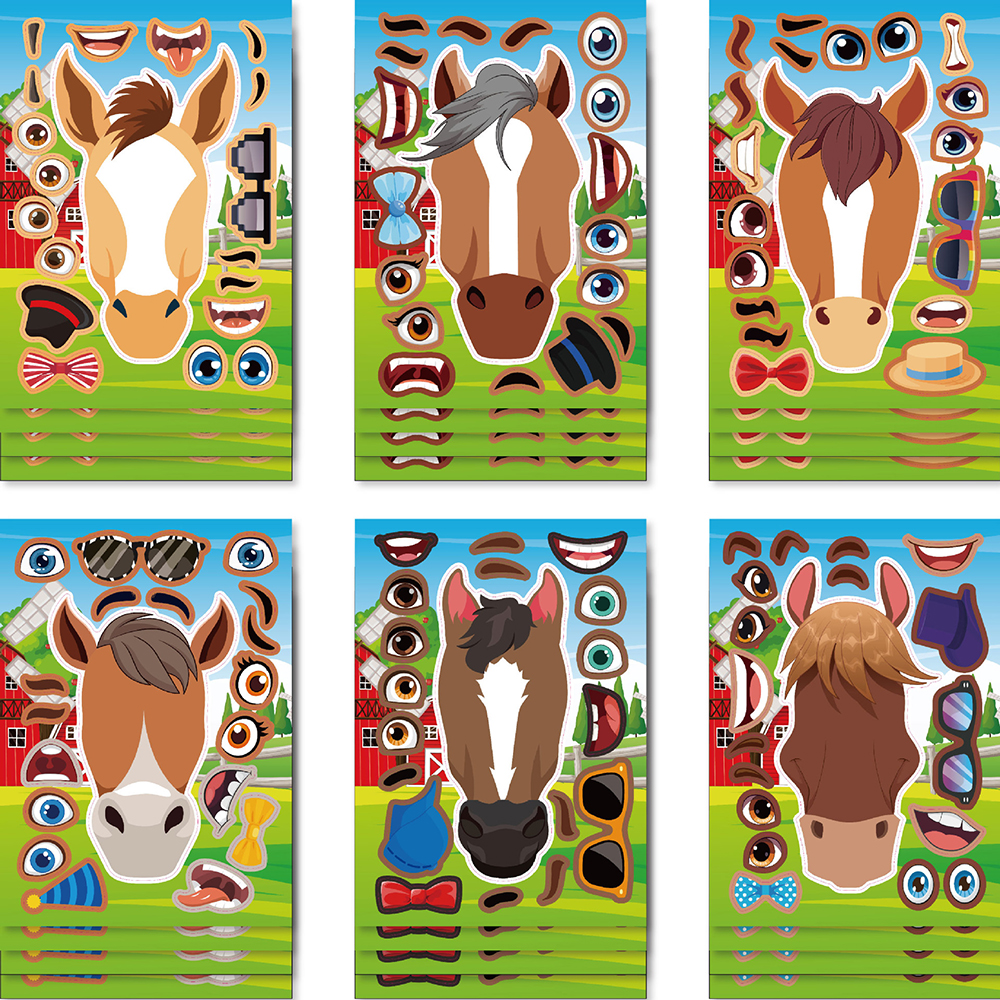 6/12Sheets Elf Horse Cartoon M - Kids Toys Horse incelemesi ve fiyatı