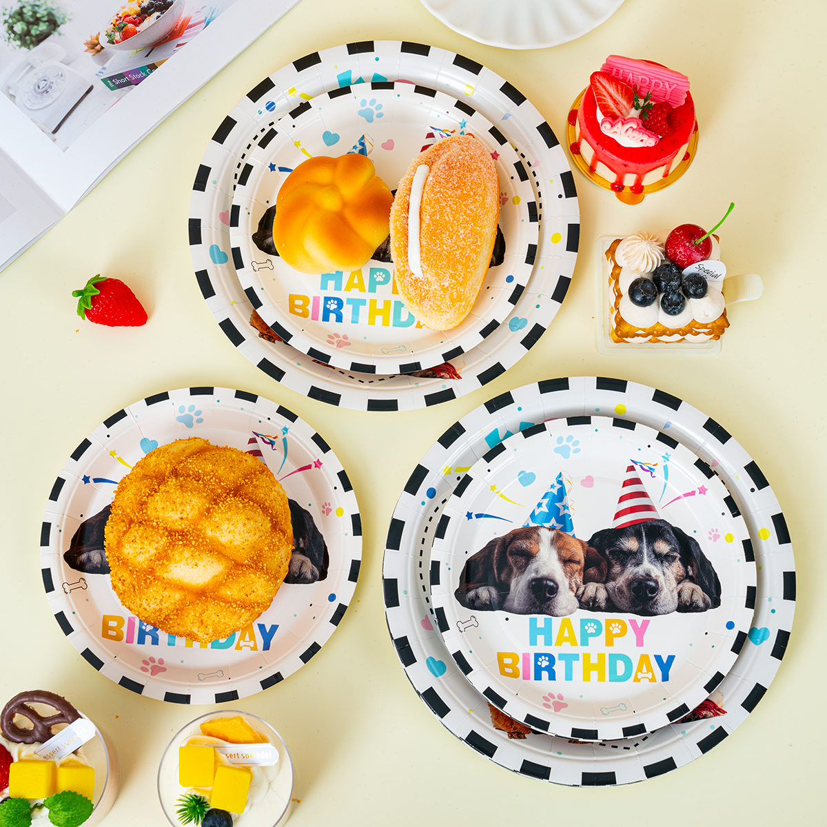 10/25/50pcs Dog Themed Happy B - Kids & Toys Expo Saudi Arabia incelemesi ve fiyatı