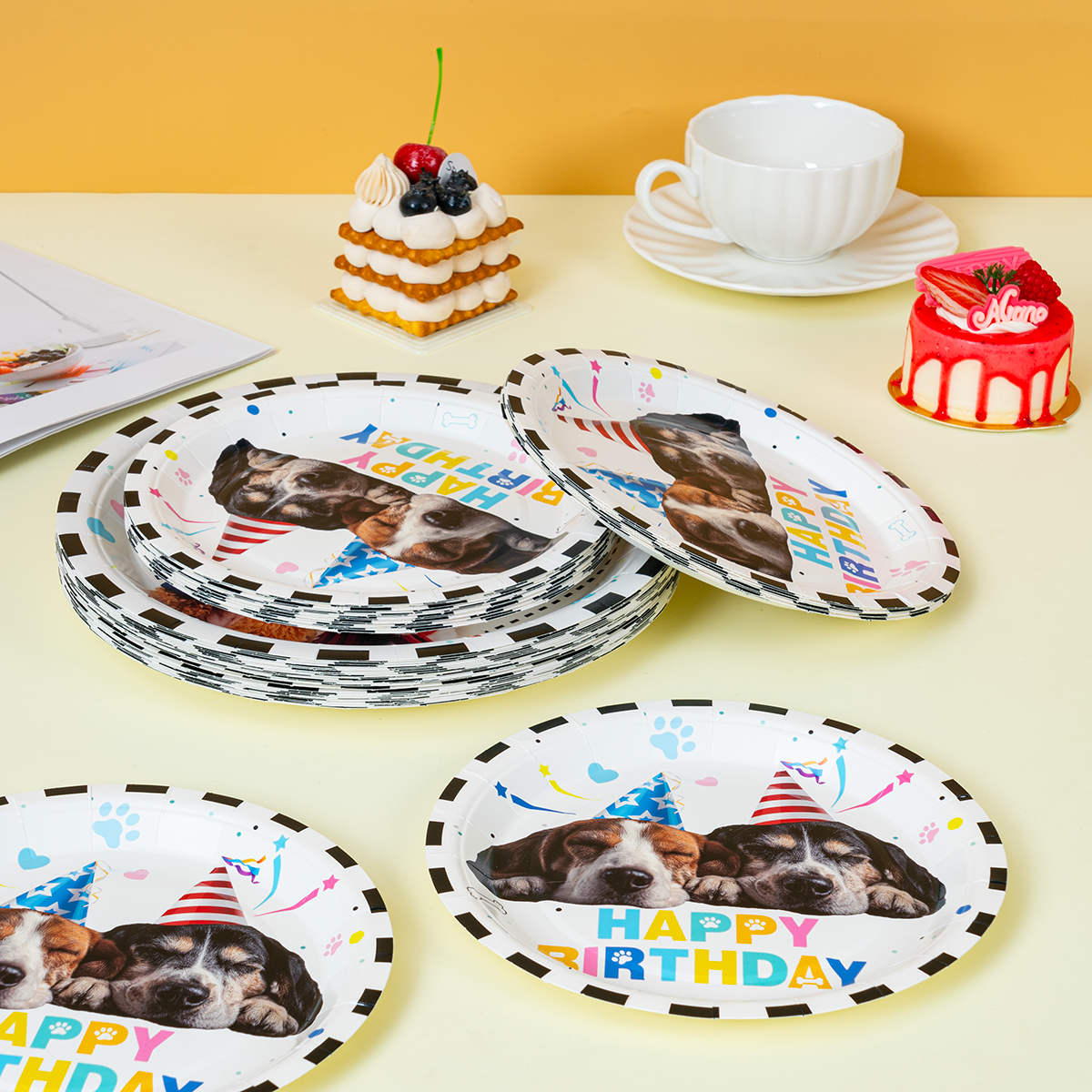10/25/50pcs Dog Themed Happy B - Kids & Toys Expo Saudi Arabia incelemesi ve fiyatı