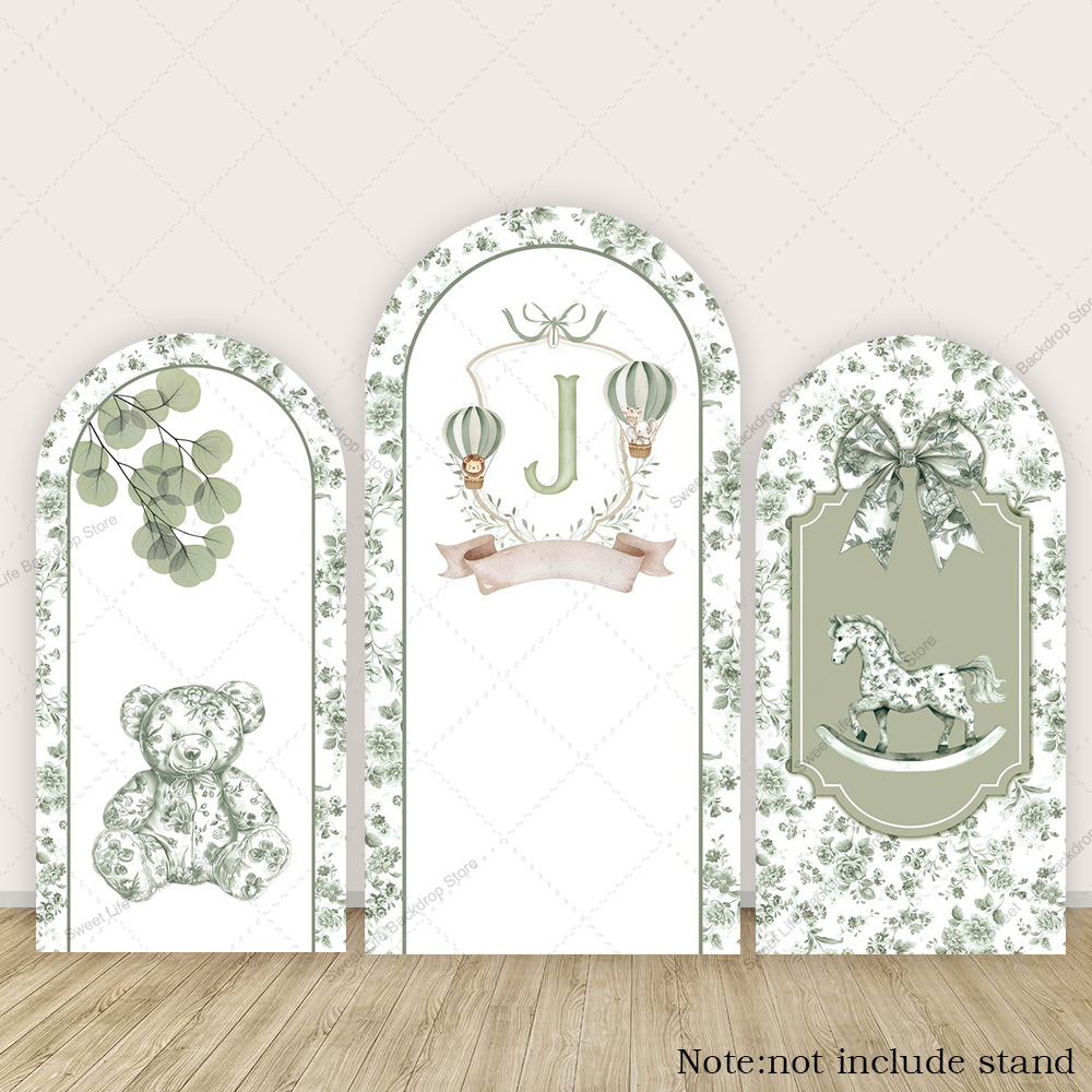 Blue Green Floral Bow Arch Bac - Kids Toys Names incelemesi ve fiyatı