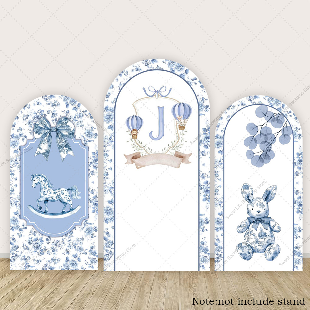 Blue Green Floral Bow Arch Bac - Kids Toys Names incelemesi ve fiyatı
