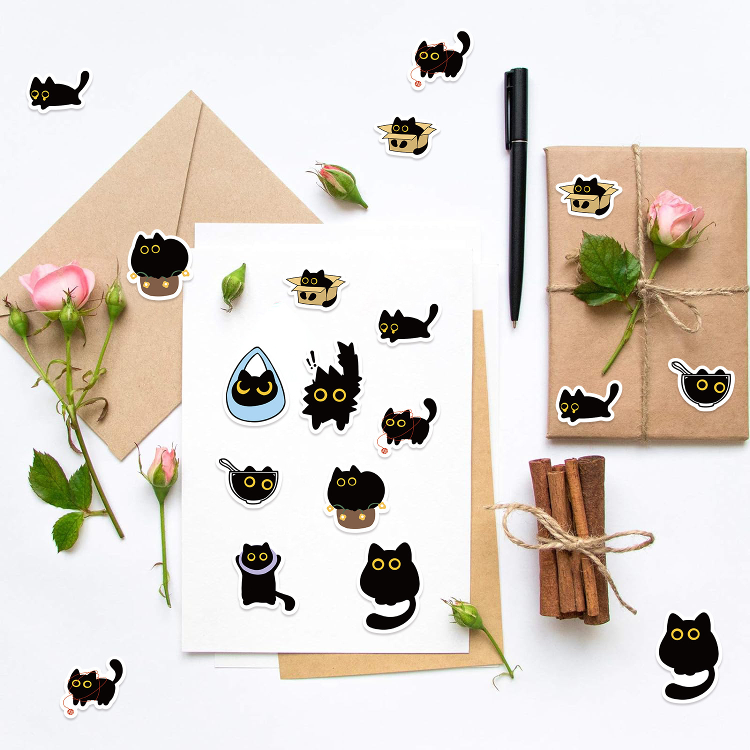 100-500Pcs Cartoon Cat Roll St - Kids Toys Names incelemesi ve fiyatı