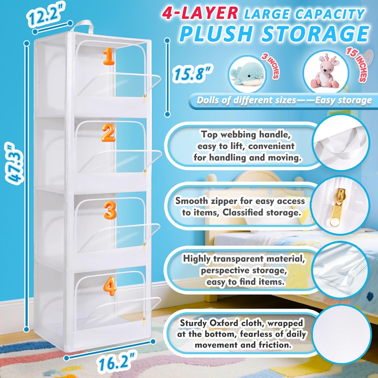 4-Tier Transparent Zipper Dust - Kids & Toys Expo Saudi Arabia incelemesi ve fiyatı
