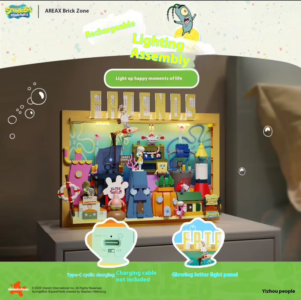 Official Area-X Spongebob Squa - Kids Toys Blocks incelemesi ve fiyatı